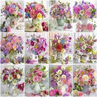 HUACAN DIY картина по номеру Маргаритка цветочные наборы ручная роспись живопись маслом по номерам роза рисунок на холсте украшение для дома