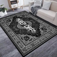 keep off non slip carpet bedroom decor black and white rug home living room decoration floor mat easy cleaning entrance doormat