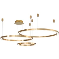 modern luxury large ring led chandelier lighting for living room lights coffee gold pendant lamp o ring hanging light fixture