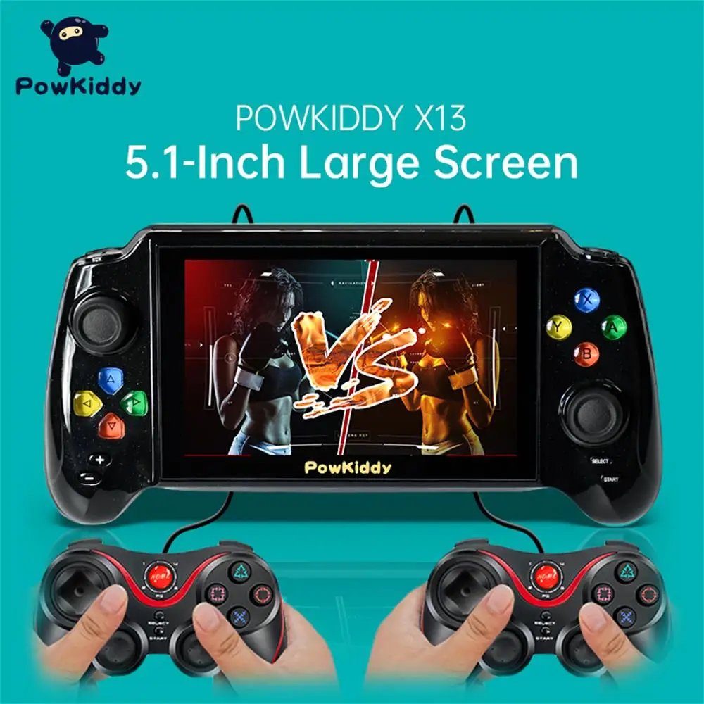 

Ностальгический ретро портативный ручной X13 игровой 5,1-дюймовый экран консоль двойной геймпад видео 3D Джойстик встроенный 3000 ТВ выход 16 Гб