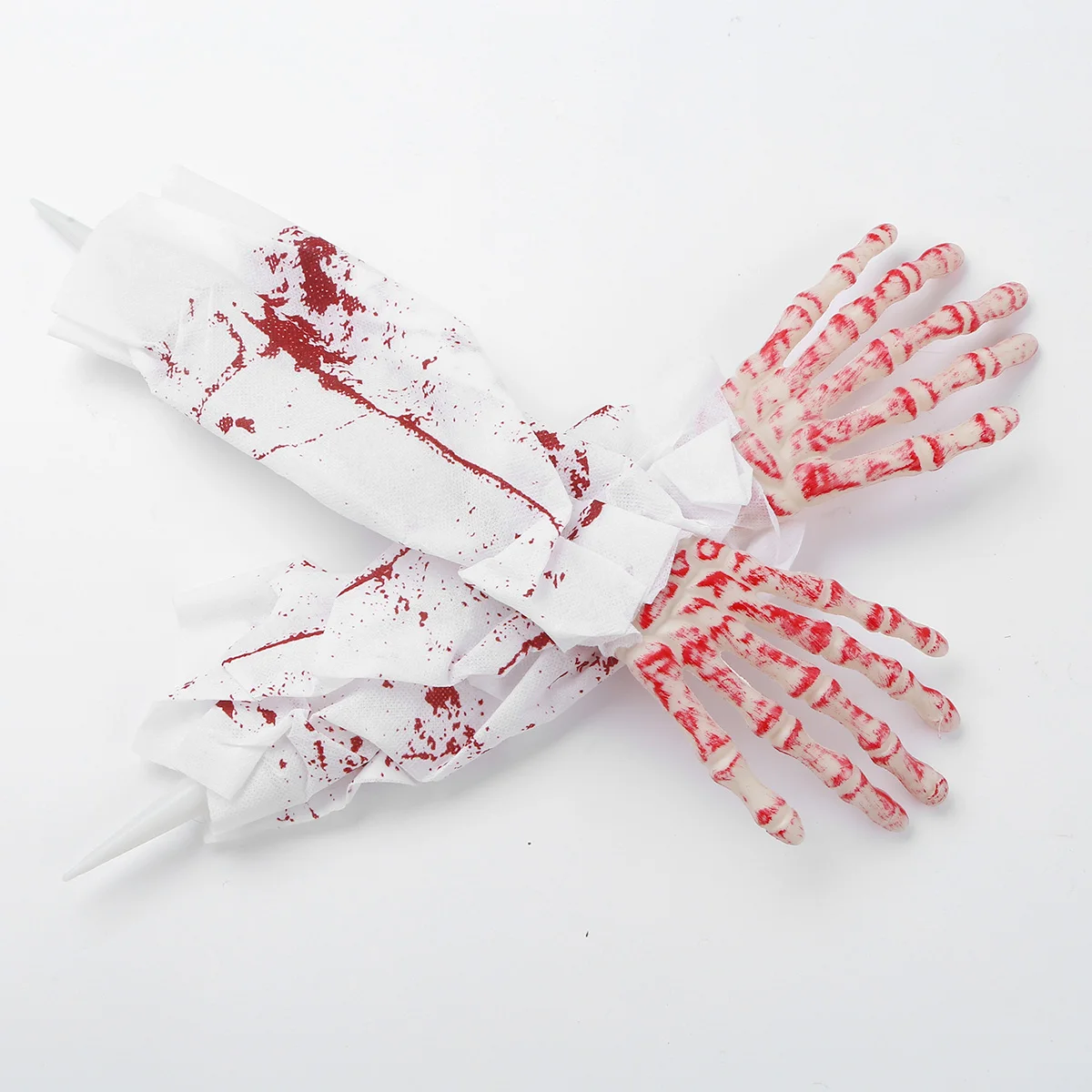 Хэллоуин дом с привидениями страшный поддельный кровавый разбитой рукой Скелет