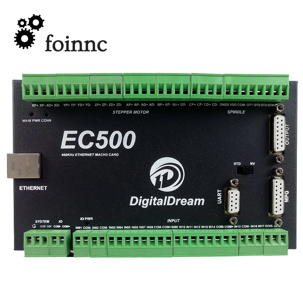 CNC Mach3 Ethernet датчик движения EC500 460 кГц 3/4/5/6 осевая карта управления движением для