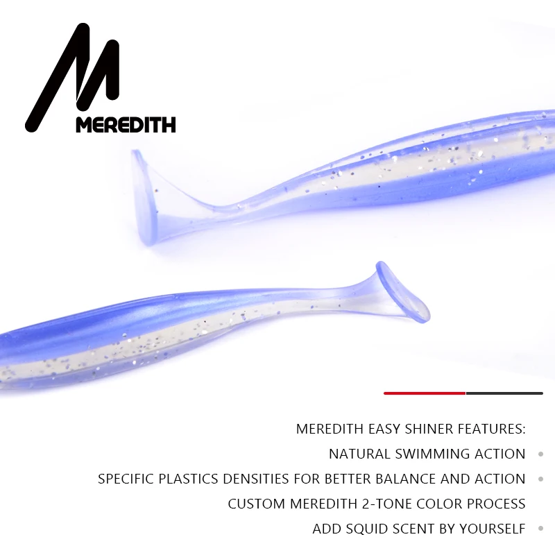 MEREDITH Easy Shiner рыболовные приманки 5 см 7 10 13 силиконовые Товары для рыбалки Морская