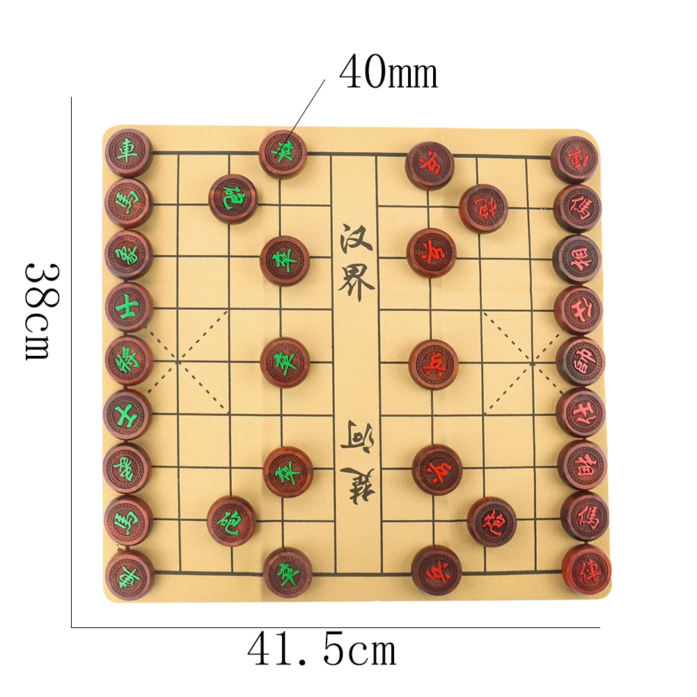 Chinese Chess Set Solid Ebony Rosewood Pieces Chessman Portable Travel Family Board Game for Kid Adult Gift | Спорт и развлечения