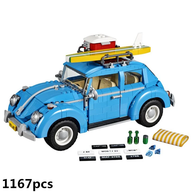 Without original Box Создатель города Beetle Cooper MK VII T1 Camper Van Technic, строительные блоки, наборы, кирпичные модели, детские игрушки, детские классические друзья - Цвет: Without original Box