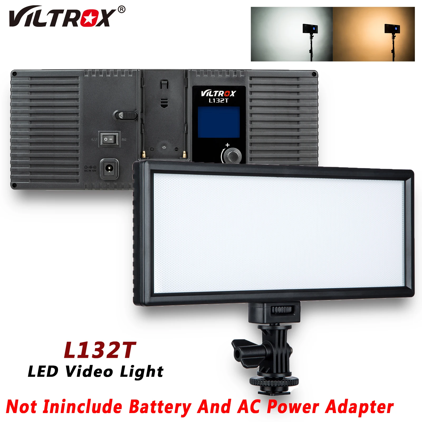 

Viltrox L132T Ultra Thin LED Video Light Lighting 3200K-5600K Dimmable Panel Lighting Photo Studio Live Photography Fill-in Lamp