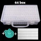 64 шт. инструменты для вышивки картин со стразами аксессуары для хранения Ящик Контейнер для бисера Алмазная вышивка Камень Алмазный Мозаика коробка