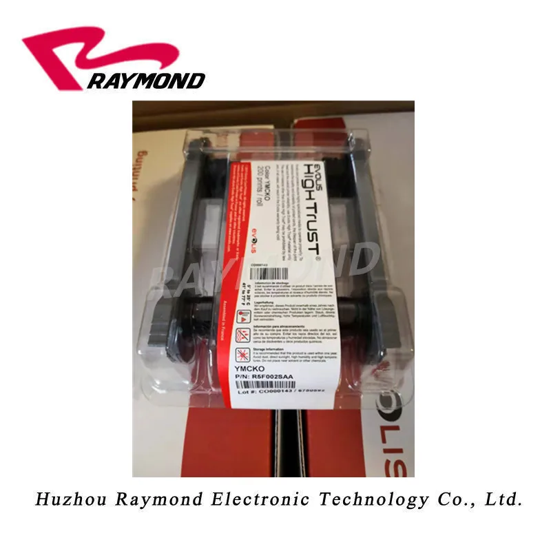 Оригинальная цветная лента Evolis R5F002SAA YMCKO 200 принты ленты для принтера evolis