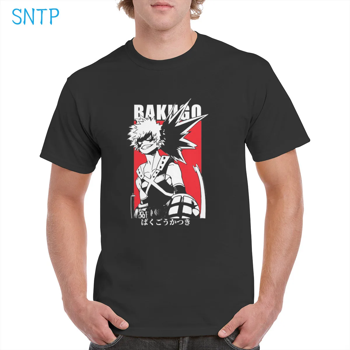 

Katsuki Bakugo Aesthetic t shirt Unisex My Hero Academia Black Top Anime graphics 100% Cotton Oversized T-shirt Female/Man