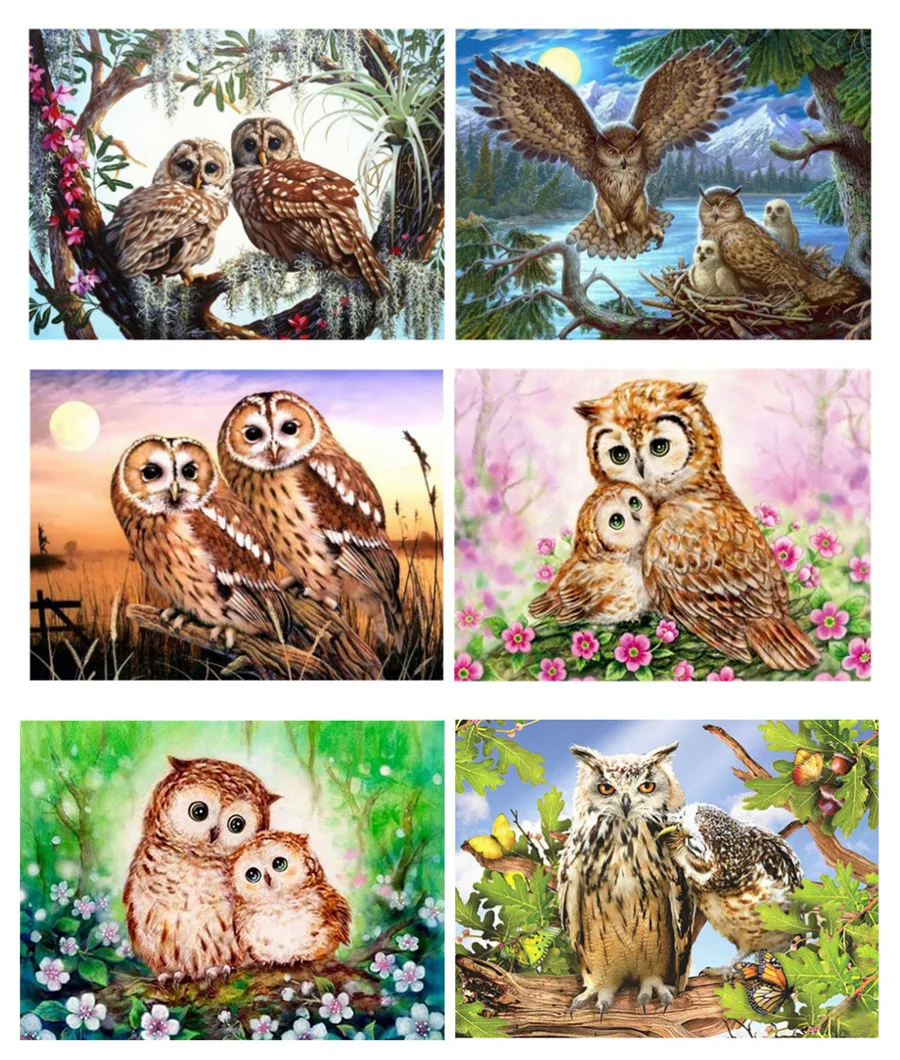 5D DIY Алмазная картина совы Дерево животное вышивка крестиком домашний