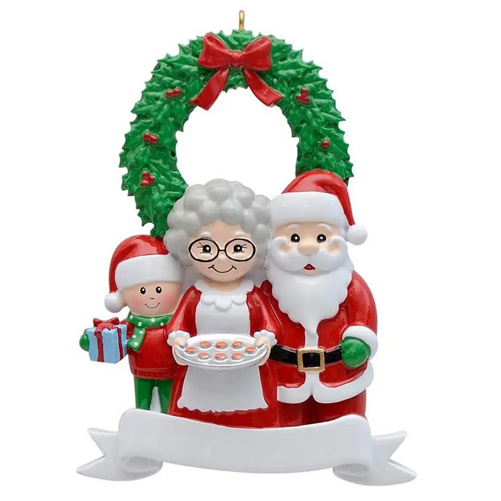 

2021 Рождественская елка, украшение, Снеговик из смолы, кулон для семьи, «сделай сам», семейное дерево, праздничные украшения, игрушки, детские...