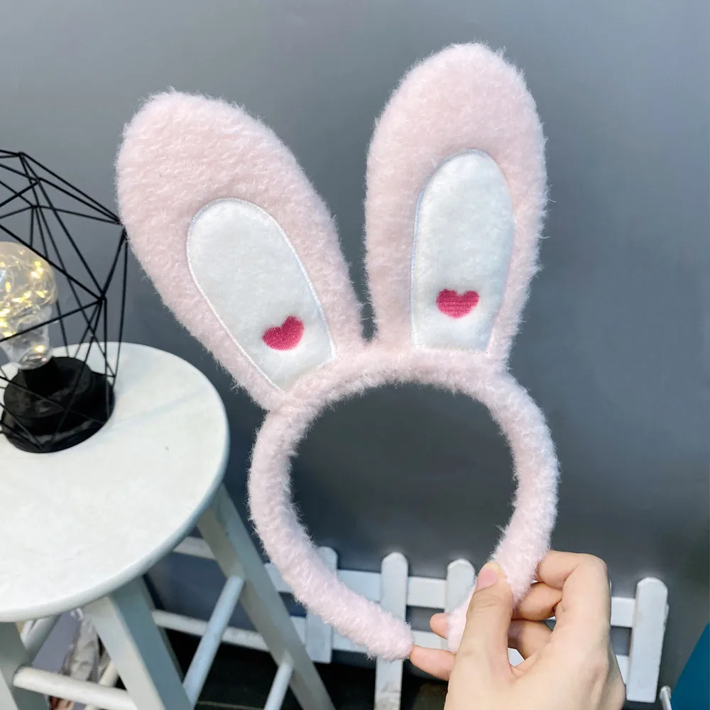 

Fashion Soft Plush Headband Cute Rabbit Ears Hair Hoop For Women Girls Hairbands Makeup Wash Face Hair Band Hair Accessories