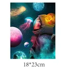 Термоклейкие нашивки с изображением космонавта, медузы, термонаклейки на одежду, термоклейкие патч аппликация сделай сам