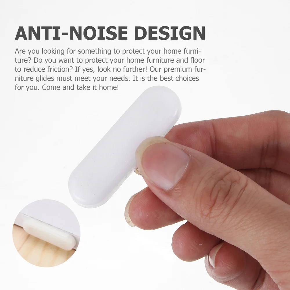 

100Pcs Home Chair Nails Floor Protective Pads Furniture Accessory Nails White