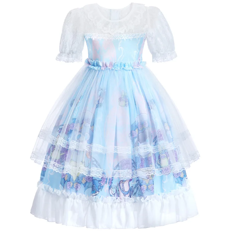 

Cute Girls Dresses Princess Party for Teen Children Dress Tulle Lace Girl Dress Lolita Dress Vintage Dresses for Girls Clothes