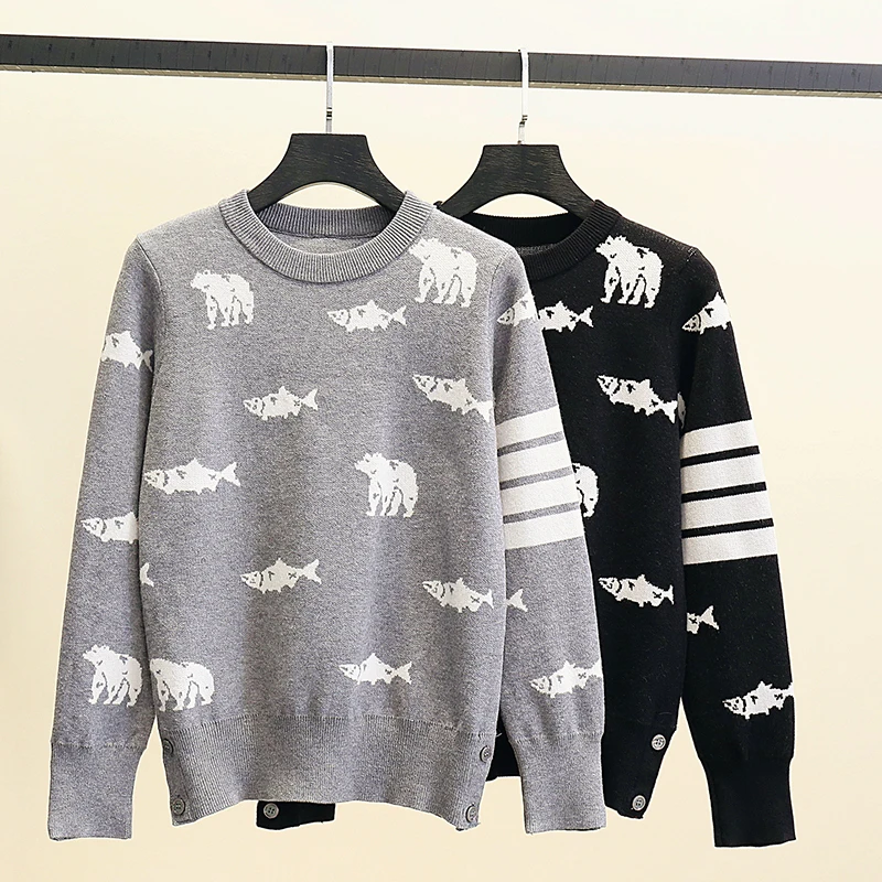 

2021 Autumn Winter Women Sweaters Geometric Heart Pattern Long Sleeve Tops Lovely Pullovers Knitted Loose Jumper