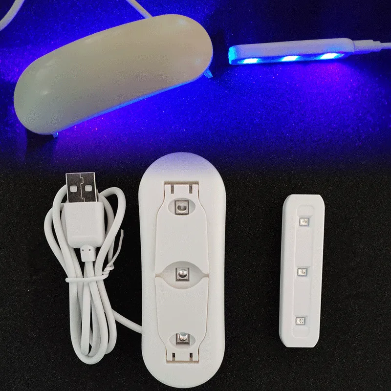6 Вт Белый УФ светодиодная лампа для сушки ногтей Портативный микро USB кабель