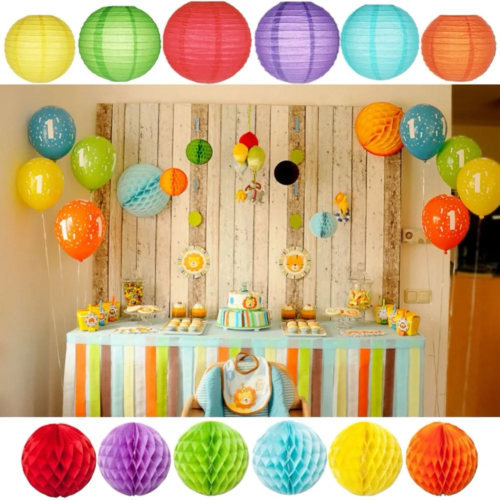 1 Набор украшений для вечерние праздничная бумага искусственные сотовые шары