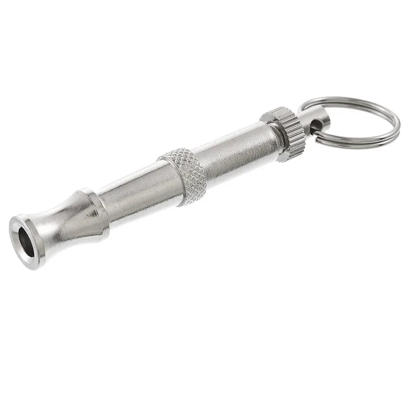 2018 Pet Dog Metal Whistle Two-tone Ultrasonic Flute Stop Barking Sound Repeller Cat Training Keychain Supplies | Дом и сад