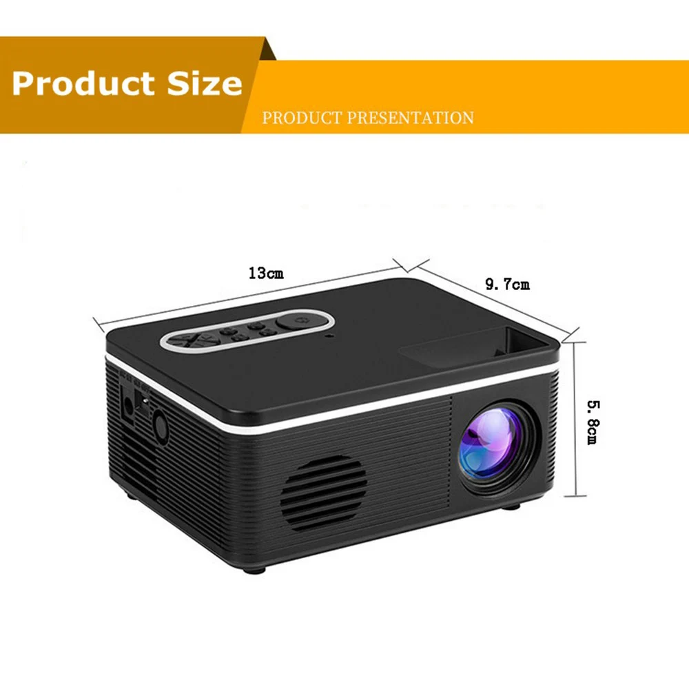 

Projector 1080P HD Home 400-600 Lumens LED Video Projector Portable Small 3D Home Theater Media Equipment LED Video