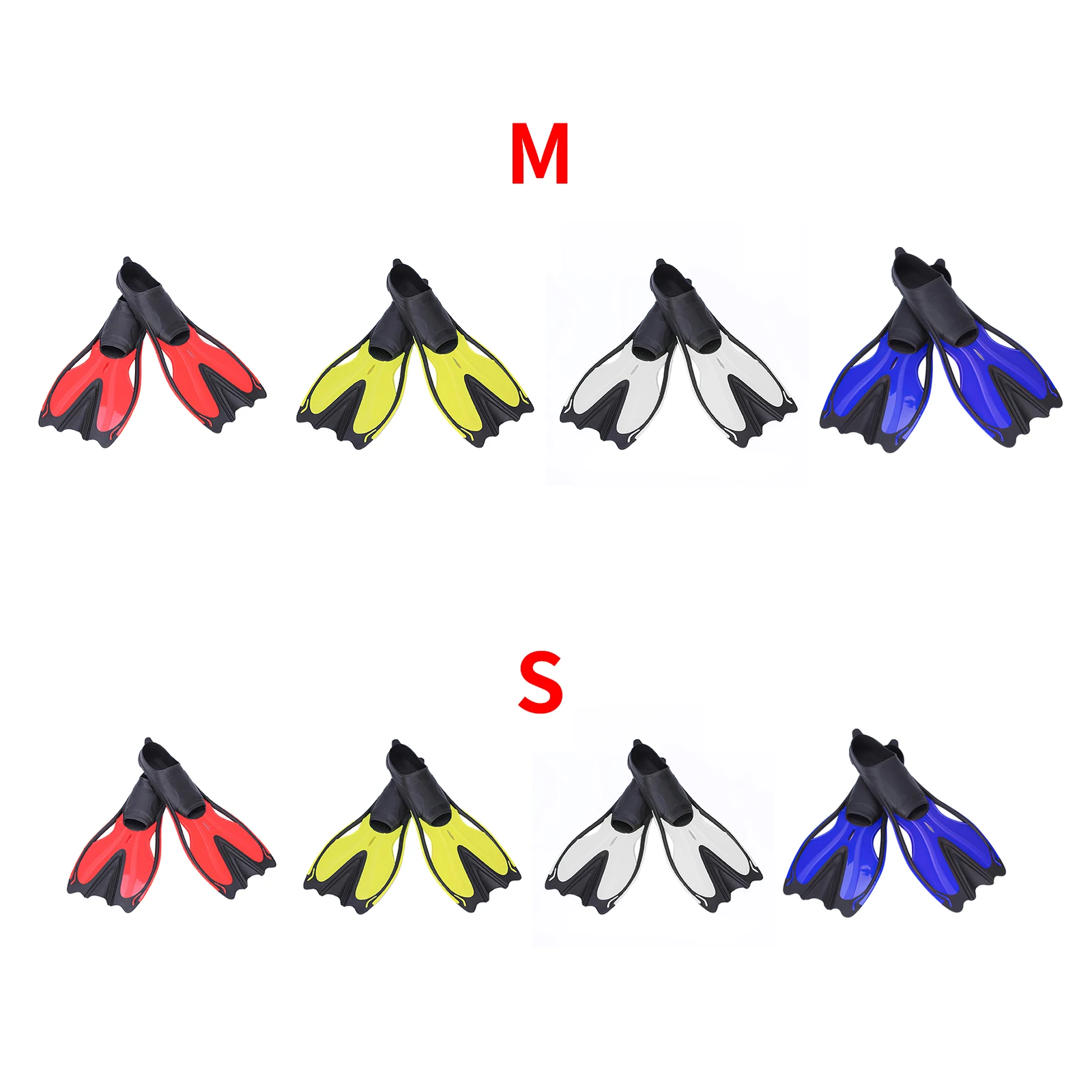 

M Code Multifunctional Snorkeling Swimming Fins Flexible Comfortable Diving Fins Skin Friendly Non Slip Submersible Fins