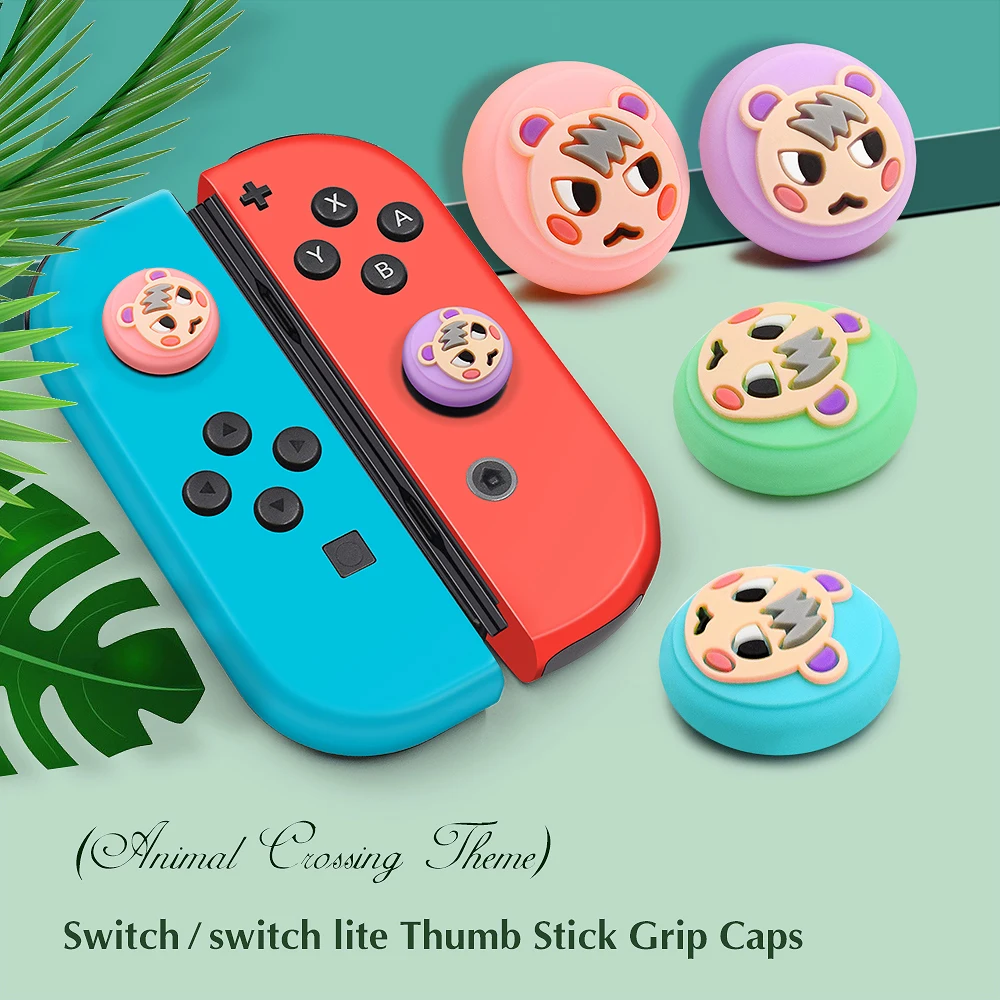 Симпатичные Силиконовые аналоговые колпачки Nintendo Switch /Switch Lite Thumstick Grip защитный