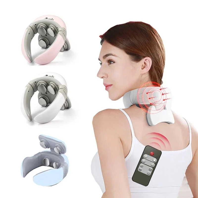 

Electric Neck massage instrument cervical Spine treatment Relax electromagnetic shock pulse cervical physiotherapy Massager