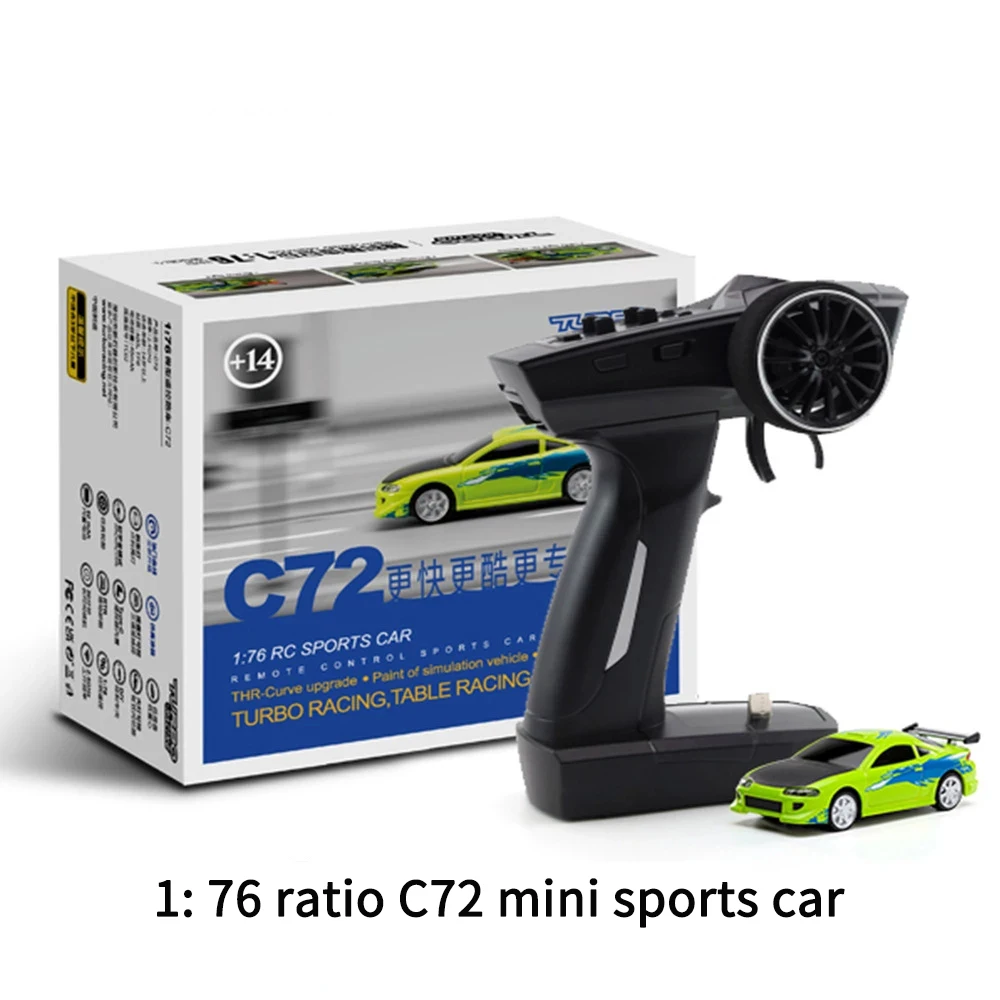

1:76 Turbo Racing C72 Sports RC Car 2.4G 4WD Vehicle Mini Full Proportional Scale RTR Kit Remote Control Car Toys For Boy Child