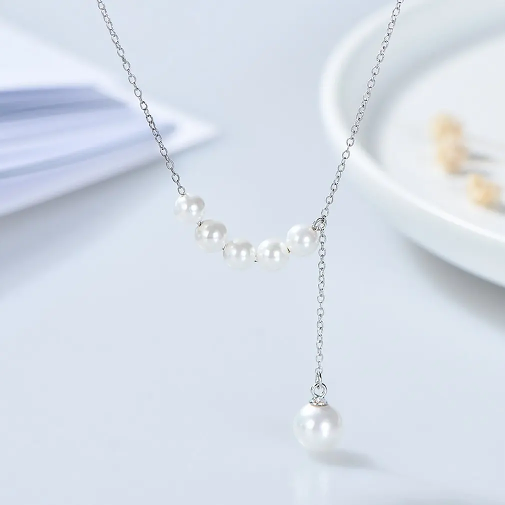 S925 Silver Pearl Necklace Hypoallergenic Female Custom Jewelry Birthday Gifts For Women |
