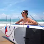 Доска для серфинга SUP335, 335x74x15 см, синяякрасная, надувная, легко транспортируется