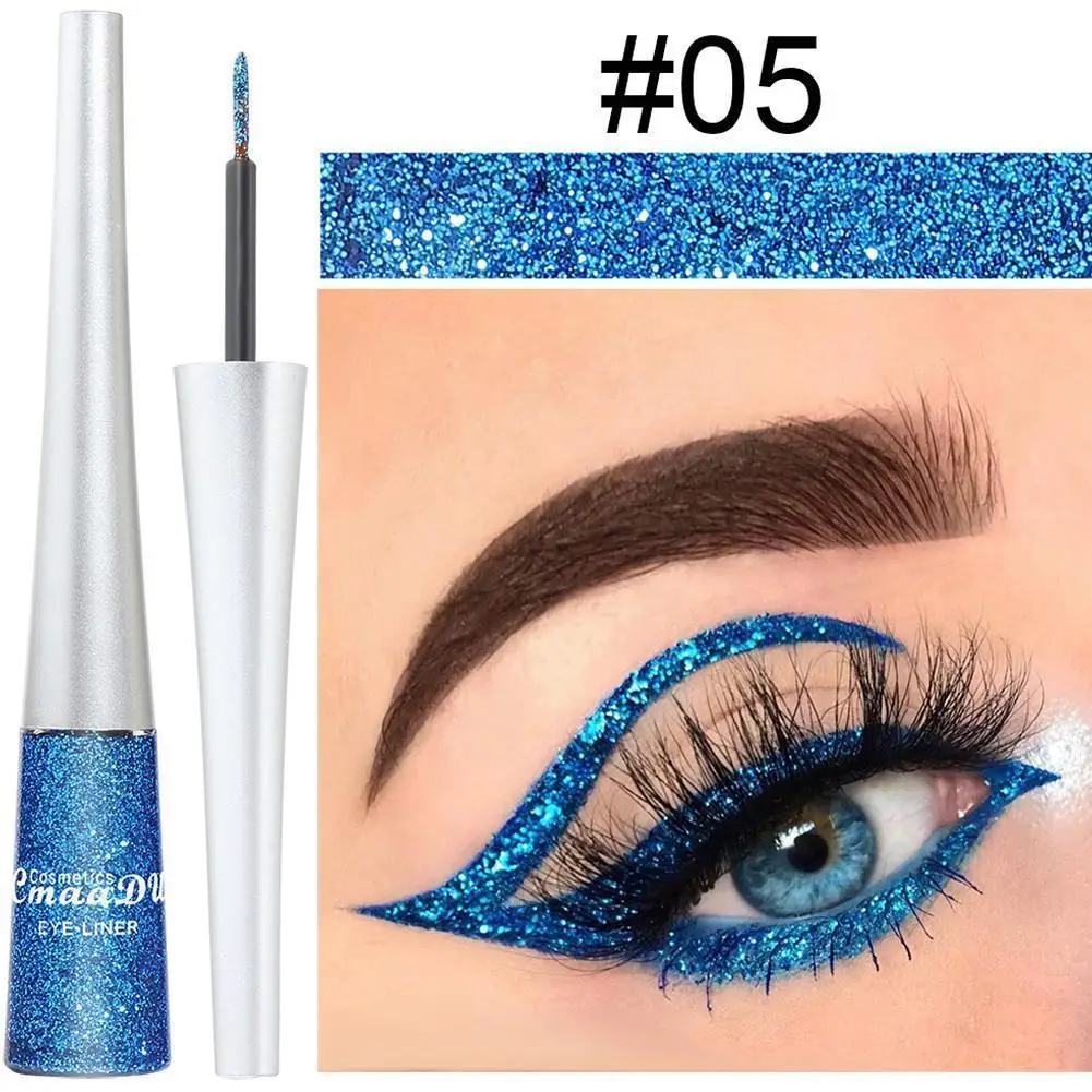 

1pcs Fashion Colorful Eyeliner Pen Shiny Eyeshadow Lasting Shiny Liner Stage Glitter Makeup Makeup Liquid Eye Waterproof Lo B1v6