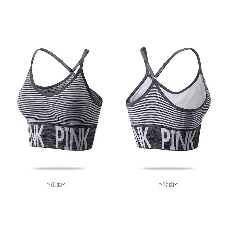 

Fashion new English letter Yoga suit three piece suit women's Gym running suit