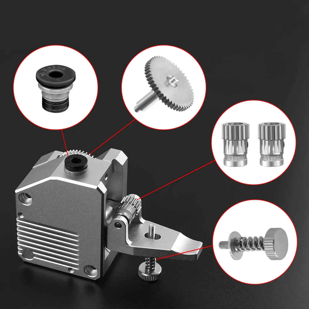 Высокое качество двойной шестерни все металлические Bmg экструдер Боуден привод