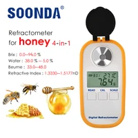 auto 4 in 1 refractometer for honey 0 94 brix digital honey moisture baume hydrometer sugar detection for beekeeping beekeeper