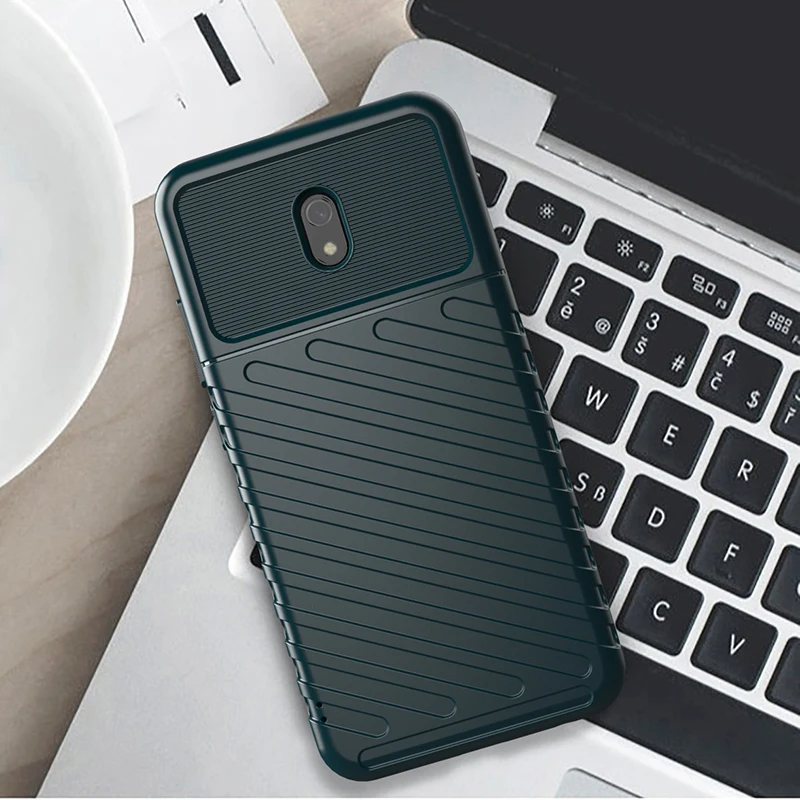 Чехол для Xiaomi Redmi 8 Мягкий ТПУ/углеродное волокно Лазерная крышка 8A A чехол