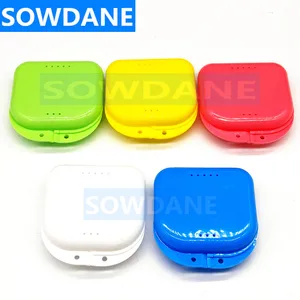 100 шт. зубной фиксатор для хранения протеза box, чехол для частичного зубного протеза, Ортодонтическая коробка для небольших зубов, коробка PP с отверстием