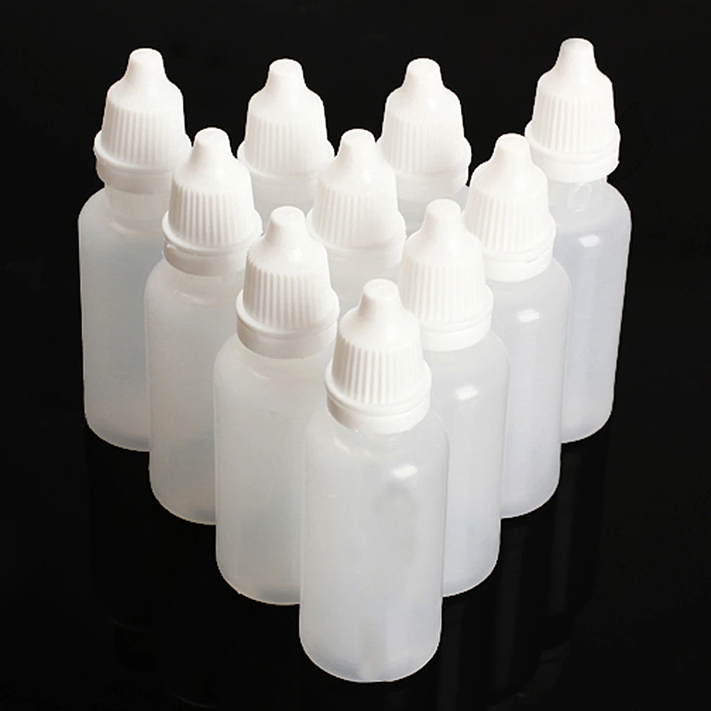 

10 шт./лот, 10 мл, портативные пластиковые бутылочки-капельницы с жидкостью для глаз, сжимаемые флаконы с пипеткой, многоразовые Бутылочки для ...