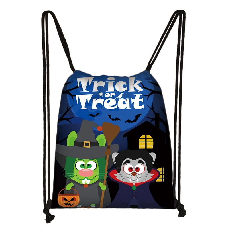 skdholloween08 Подарочная сумка для Хэллоуина, трюк или сумки для лечения, сумка для ведьмы, Сумка с кулиской, вечерние сумки для хранения конфет, Детская сумка с тыквой, упаковочная коробка - Цвет: skdholloween08