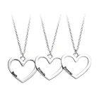 Новое ожерелье с кулоном в виде сердца, 3 штуки, сломанное ожерелье с тремя лучшими друзьями навсегда, Женские Ювелирные изделия-ожерелья Mujer