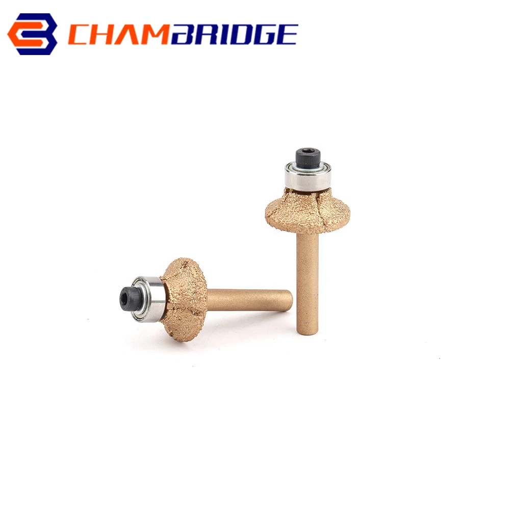 1pc Diamond Router Bits With 6mm Round Shank for Granite Marble Cutter Profiling Cutting Stone Edge Engraving Tools | Инструменты