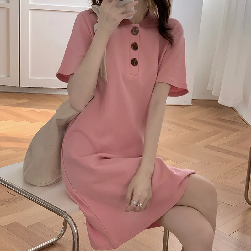 Французская футболка в стиле ретро платье из джинсовой ткани женские летние