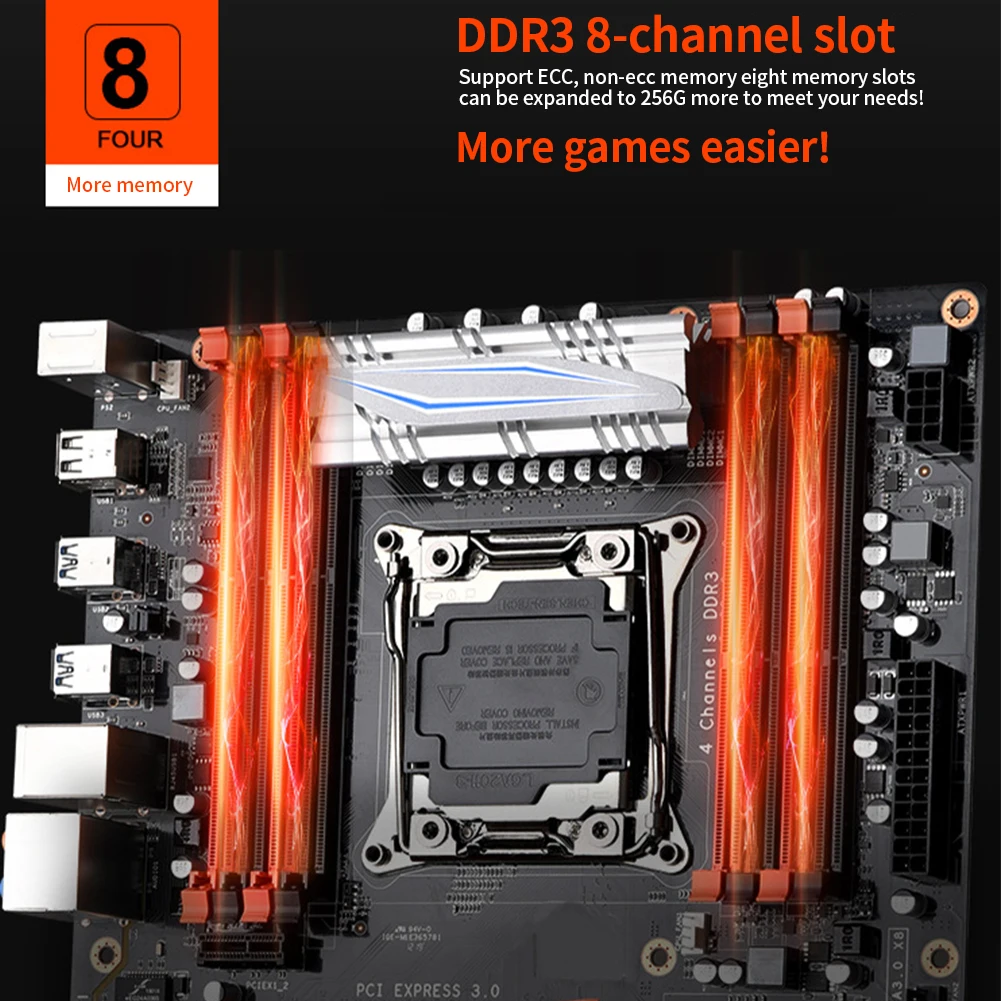 X99 Home Replacement Fast E5 2678v3 Desktop Computer Memory Office Game Stable DDR3 USB Interface Motherboard Wide Use