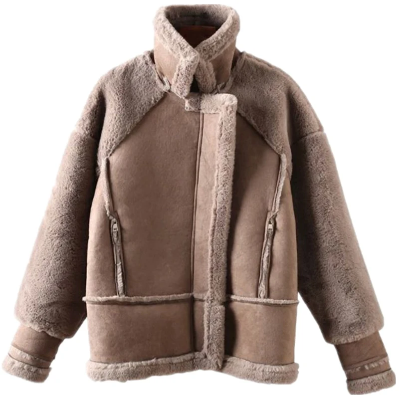 Европейский и американский стиль зимнее женское автомобильное пальто из