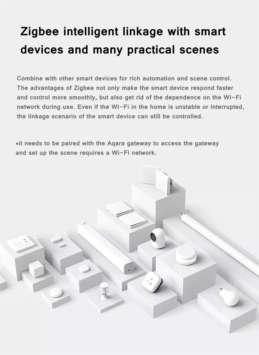 

Xiaomi Aqara Opple Zigbee Wireless Switch Smart Light Switch Wireless Wall Switch No Wiring Required for MiHome Apple HomeKit