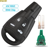 jingyuqin remote car key control 434mhz id46 for saab 93 95 9 3 9 5 wf replacement ltqsaam433tx 4 buttons