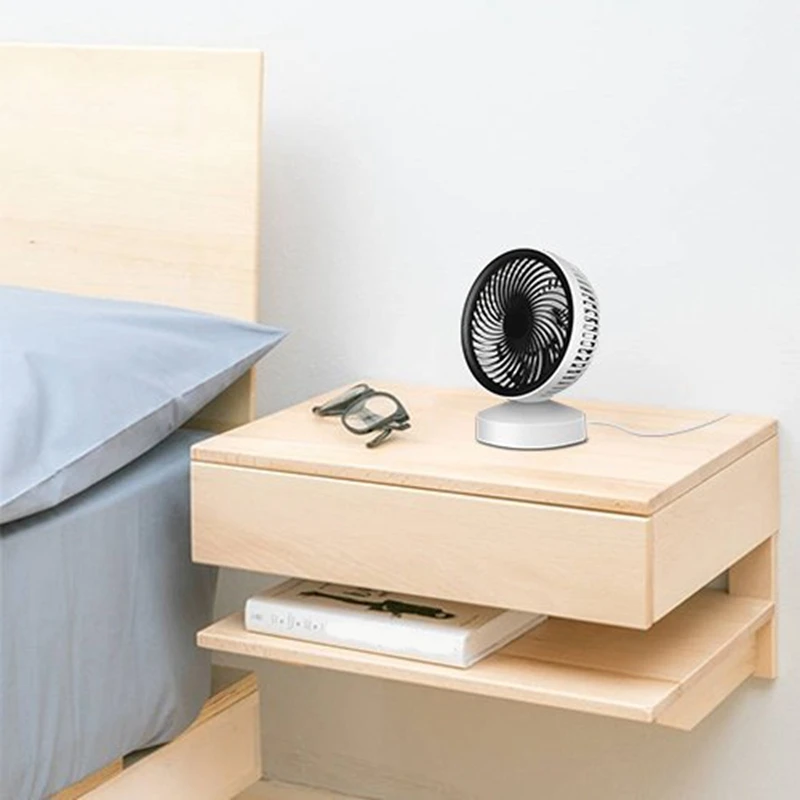 Usb вентилятор мини Настольный маленький портативный 7 турбо листья 22 ° Tiltable с