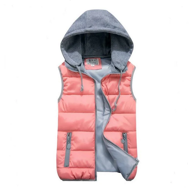 Лидер продаж 2019 пуховой жилет с капюшоном и воротником из хлопка шерсти съемная