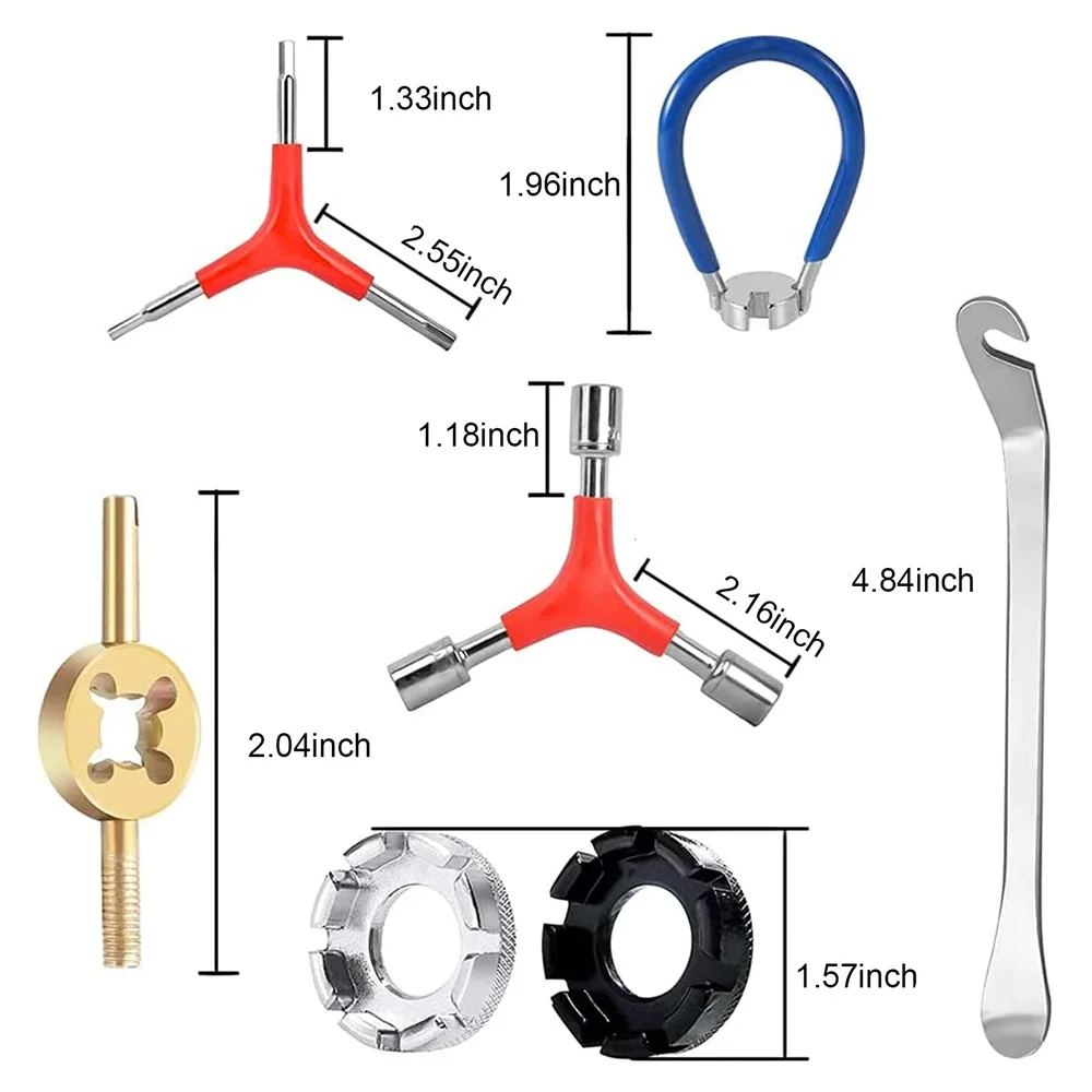 

7pcs Bicycle Spoke Spanner Set Wrench Universal Spoke Spanner for Bicycle Bike Tyre Lever Set for Bicycle Repair Tools