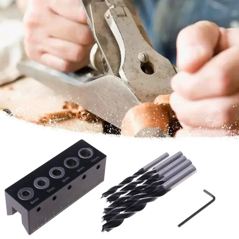 

90 Degrees Carpentry Angle Guide Drill Doweling Jig 6/7/8/9/10mm Straight Drilling Hole Locator Finder for Woodworking