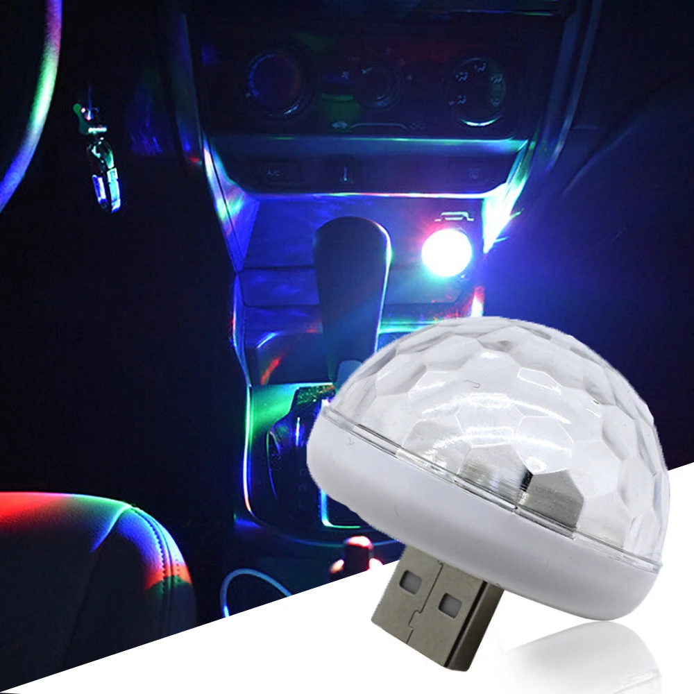 Mini Multi Color USB LED Car Interior Lighting Kit Atmosphere Light Neon Colorful Lamps Interesting Portable Accessories |
